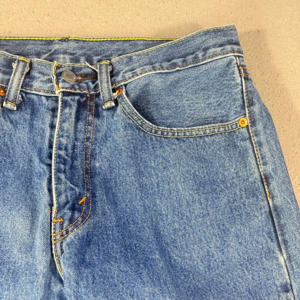 Levis 505 Regular Fit Straight Leg Jeans Mens 31x34 Blue Medium Wash Denim